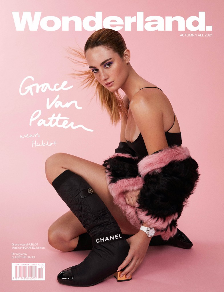 Model Grace van Patten for Wonderland Autumn 21 issue, Make up by Tyron Machhausen-2