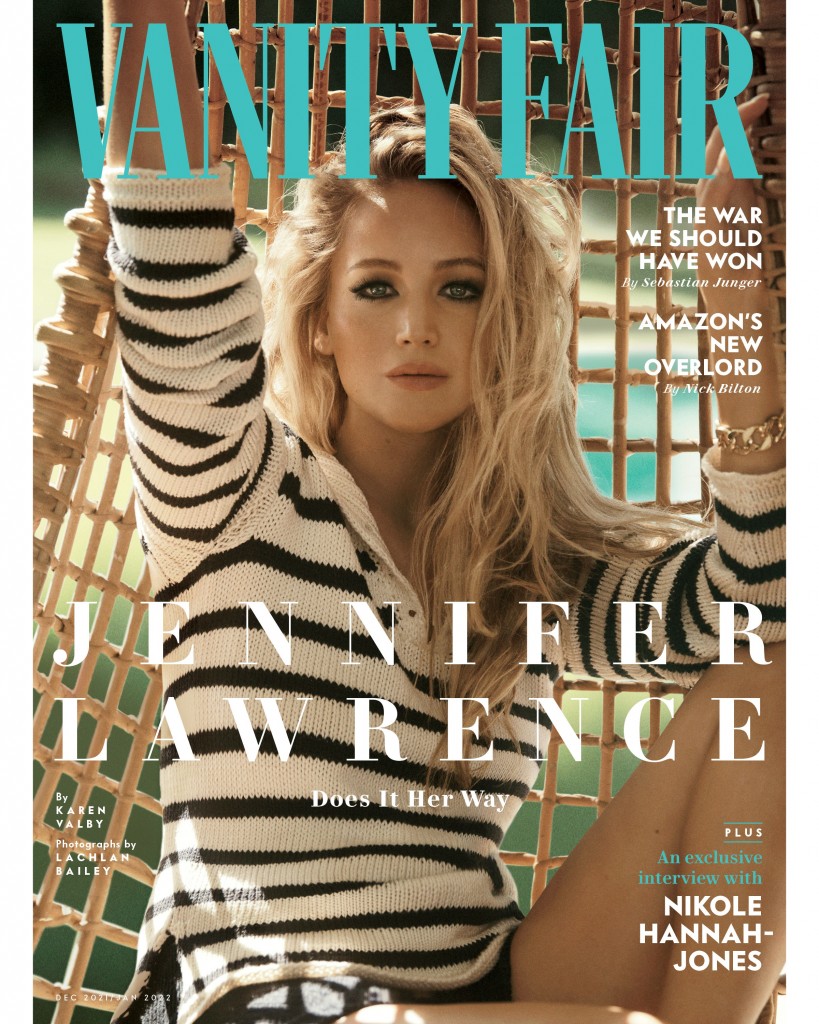 Vanity Fair December cover star Jennifer Lawrence, Make-up by Fulvia Farolfi-7