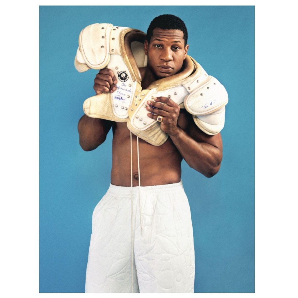 Cover story with actor Jonathan Majors shot by Mark Kean for Arena HOMME+-1