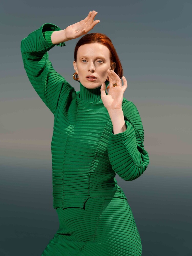 Karen Elson for the JNBY FW 22 Campaign photographed by Synchrodogs-1