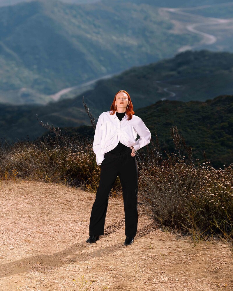 Karen Elson for the JNBY FW 22 Campaign photographed by Synchrodogs-7