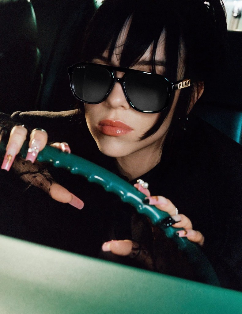 Billie Eilish in Gucci Eyewear Campaign photographed by Harley Weir-3