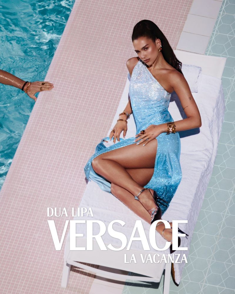 Dua Lipa Versace La Vacanza campaign by photographer Carlijn Jacobs-4