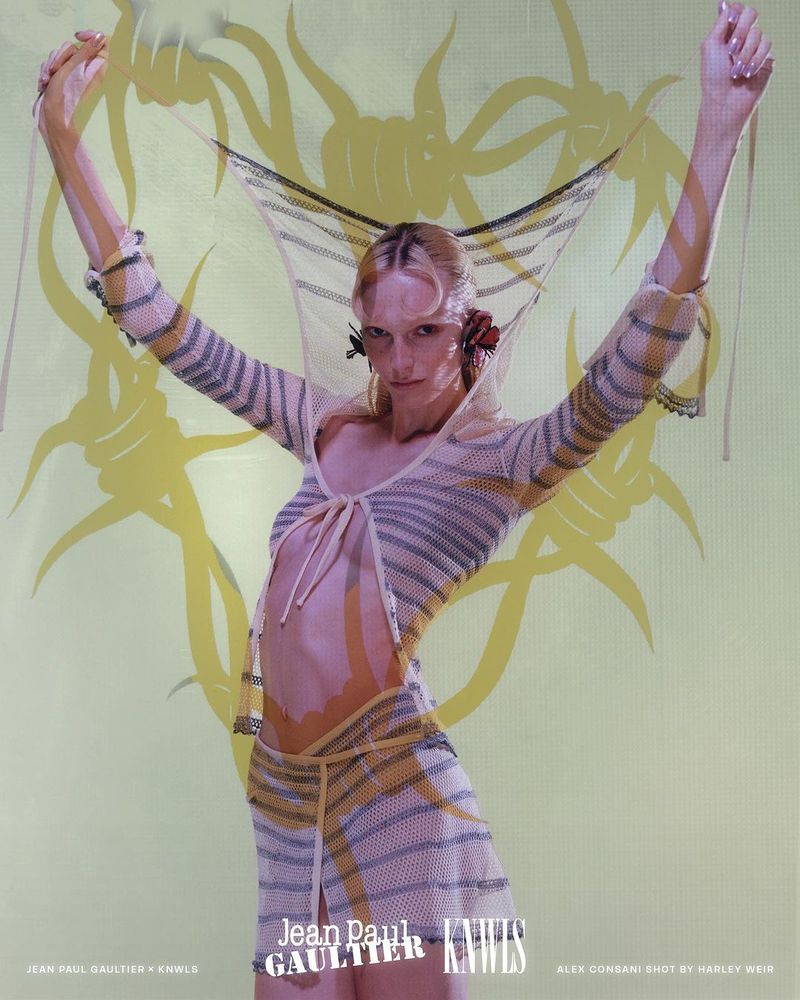 Jean Paul Gaultier Tribute/デイヴィス/ポスター Jean Paul Gaultier Vintage SS 2000 Iconic Vibrant Acid Trip